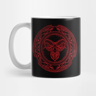 Viking Celtic Ram Aries Zodiac Mug